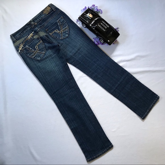 ❌SOLD❌ X3 Dark Wash Straight Leg Jeans 28 - Picture 5 of 7